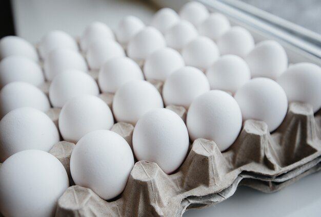 Tray of Improved Kienyeji eggs