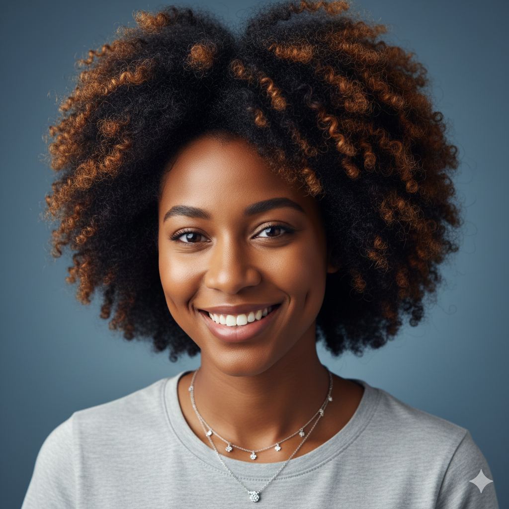 Smiling customer service representative